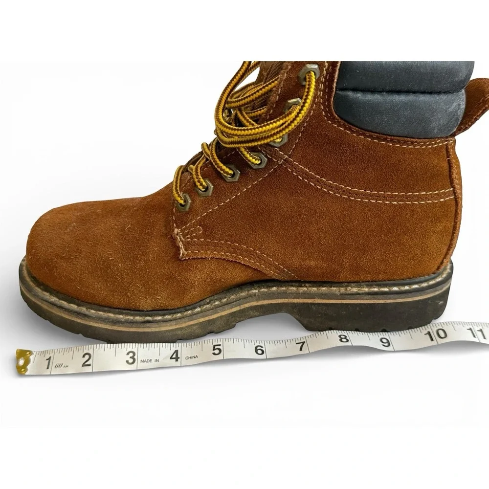 Brahma Brown Suede Work Boots Men's 6.5 Rugged Utility Outdoor Workwear Heritage